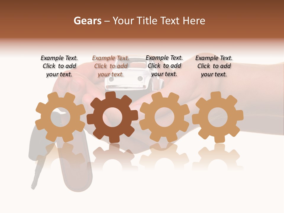 A Person Holding A Car Key In Their Hand PowerPoint Template