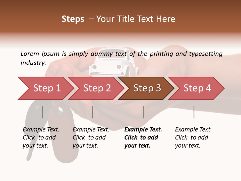 A Person Holding A Car Key In Their Hand PowerPoint Template