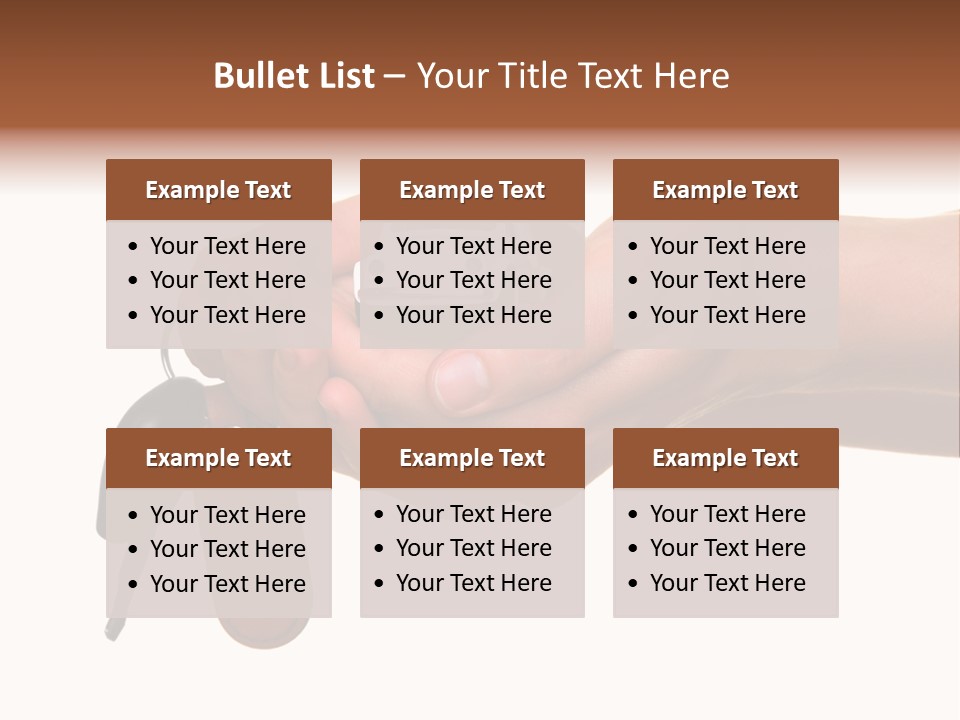 A Person Holding A Car Key In Their Hand PowerPoint Template