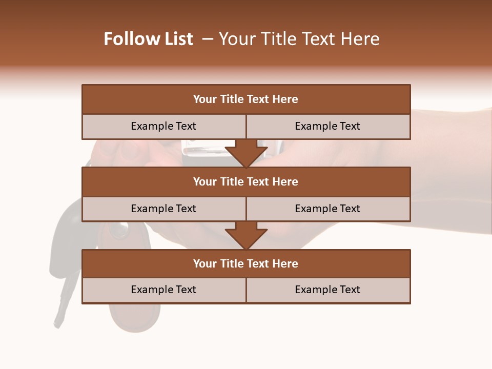 A Person Holding A Car Key In Their Hand PowerPoint Template