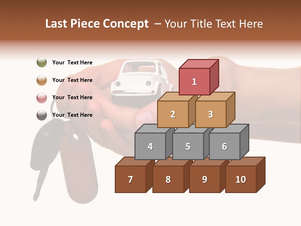 A Person Holding A Car Key In Their Hand PowerPoint Template