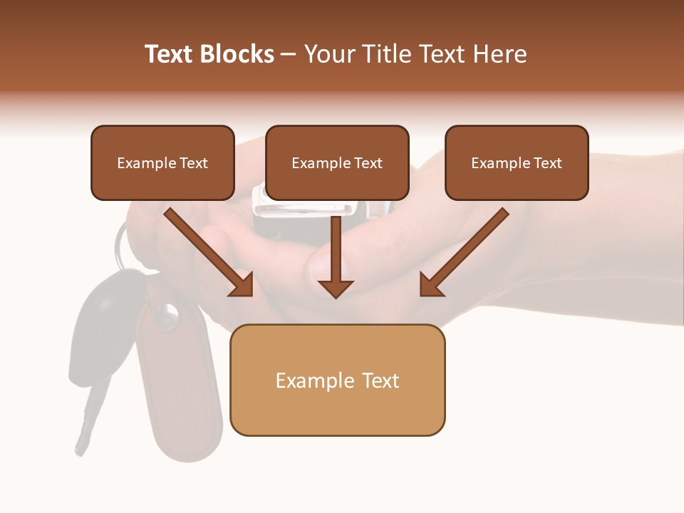 A Person Holding A Car Key In Their Hand PowerPoint Template