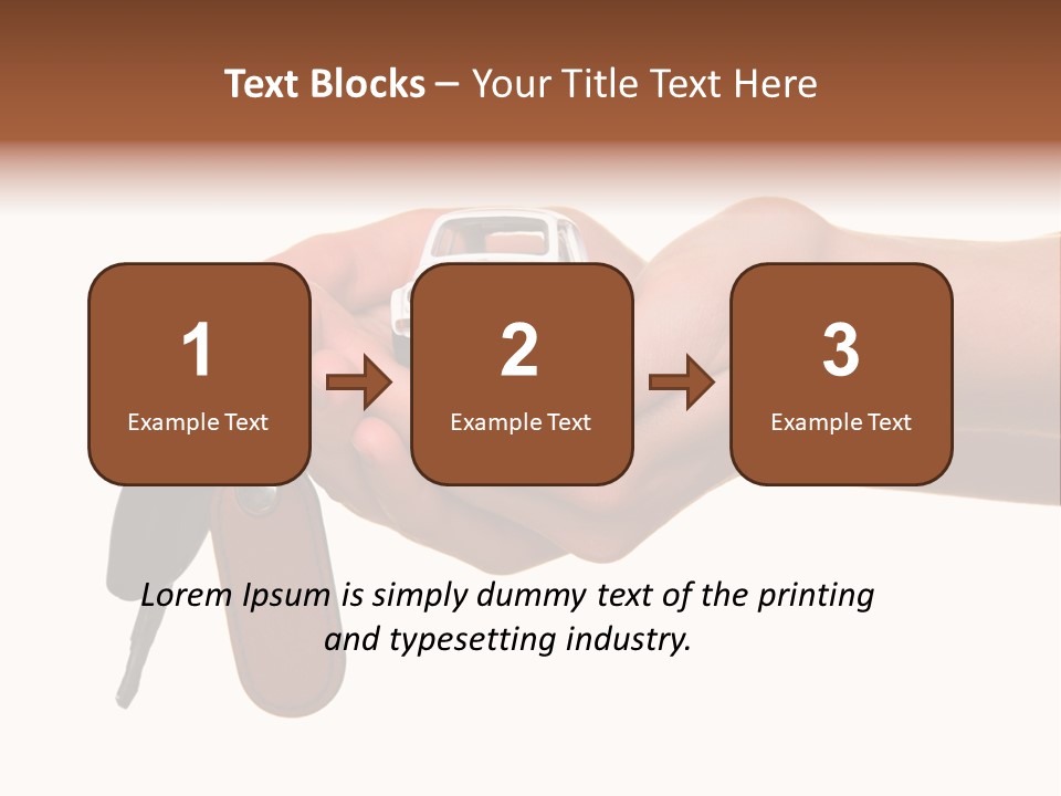 A Person Holding A Car Key In Their Hand PowerPoint Template