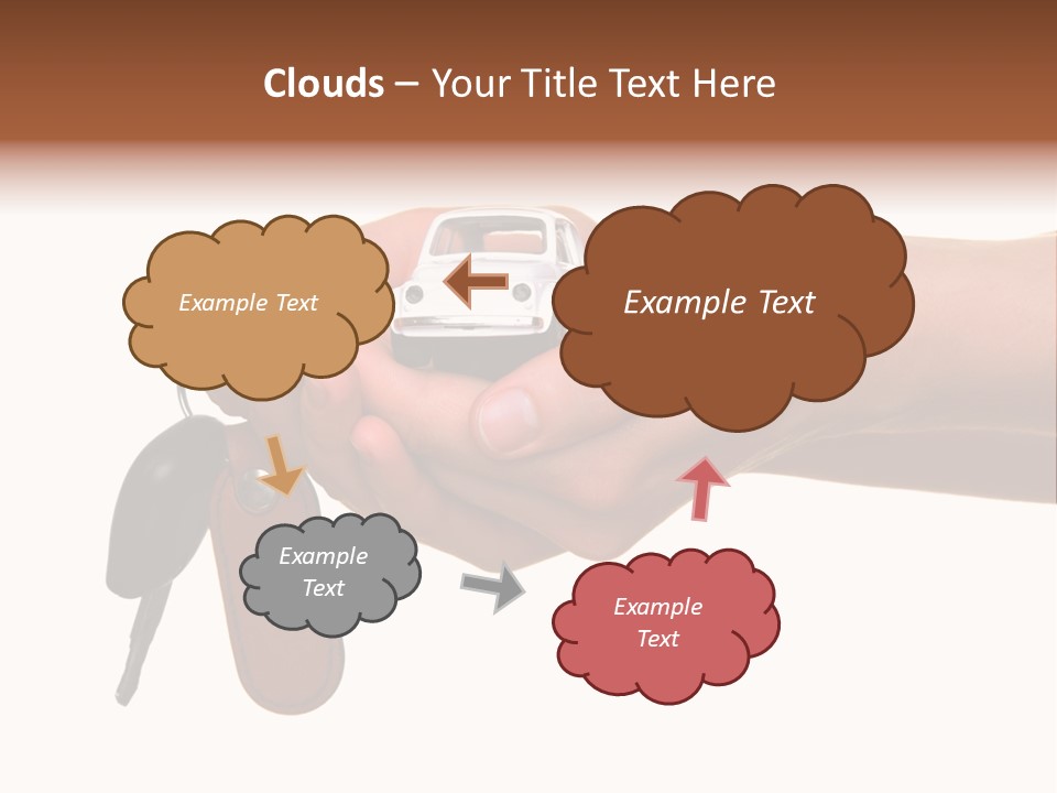 A Person Holding A Car Key In Their Hand PowerPoint Template