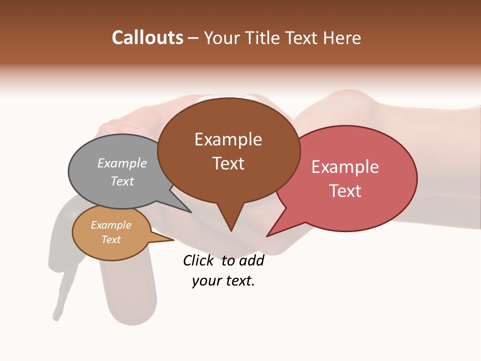 A Person Holding A Car Key In Their Hand PowerPoint Template