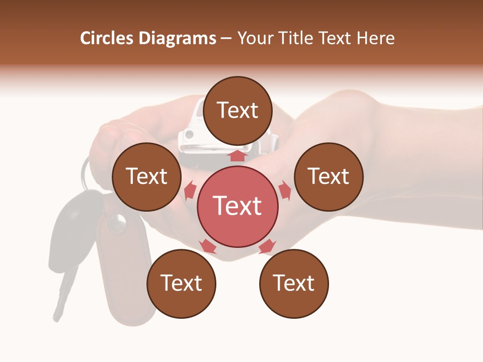 A Person Holding A Car Key In Their Hand PowerPoint Template