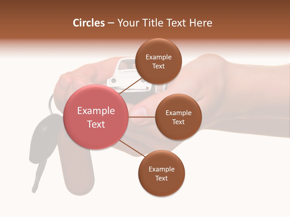 A Person Holding A Car Key In Their Hand PowerPoint Template