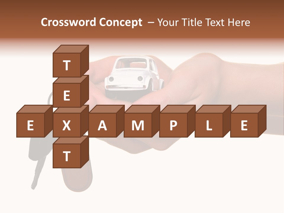 A Person Holding A Car Key In Their Hand PowerPoint Template