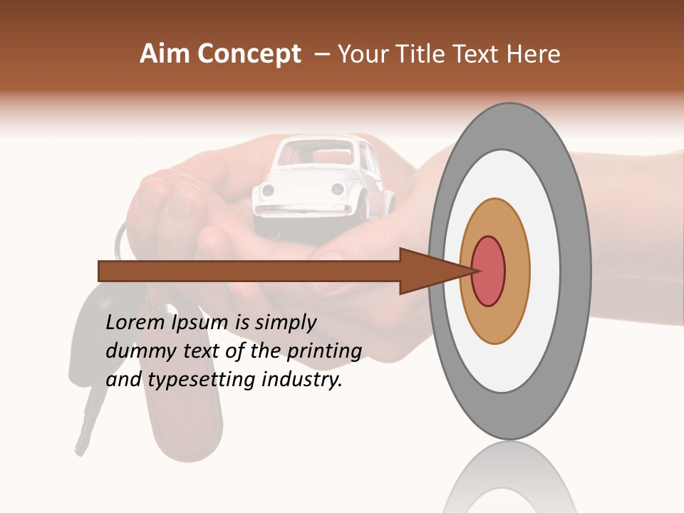 A Person Holding A Car Key In Their Hand PowerPoint Template
