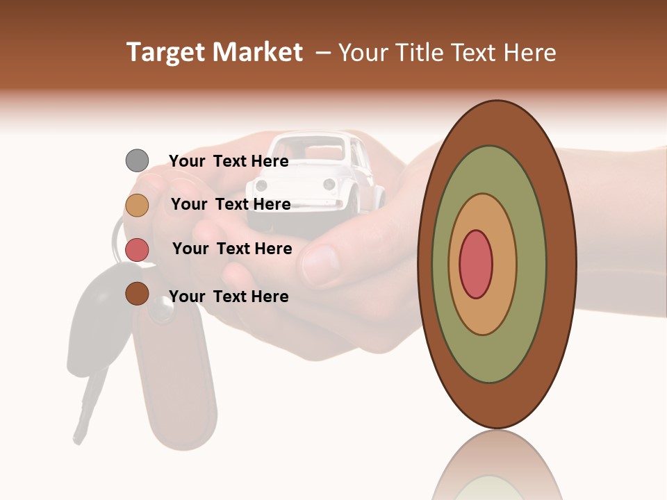A Person Holding A Car Key In Their Hand PowerPoint Template