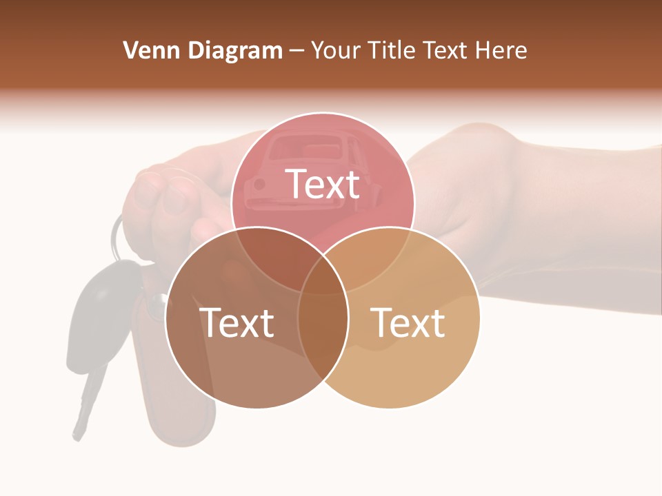 A Person Holding A Car Key In Their Hand PowerPoint Template