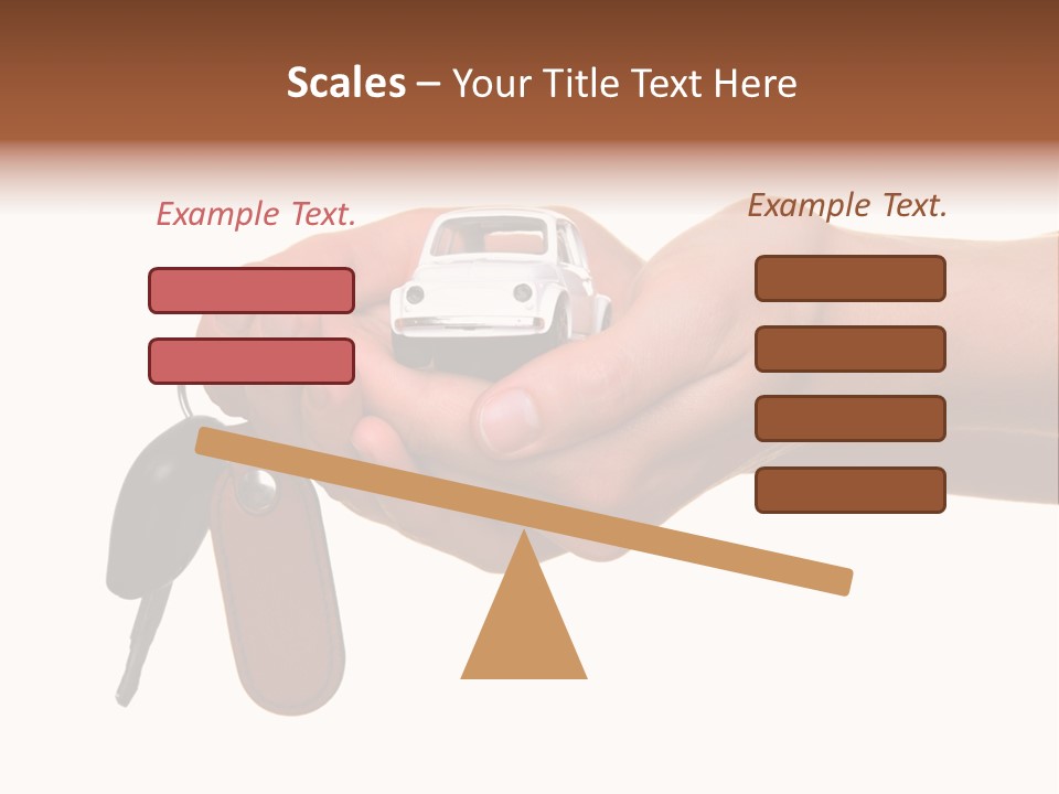 A Person Holding A Car Key In Their Hand PowerPoint Template