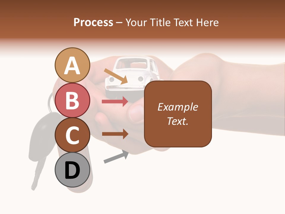 A Person Holding A Car Key In Their Hand PowerPoint Template