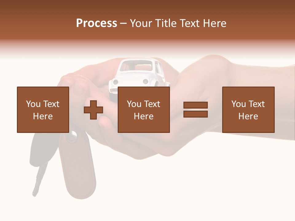 A Person Holding A Car Key In Their Hand PowerPoint Template