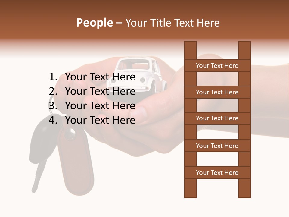 A Person Holding A Car Key In Their Hand PowerPoint Template