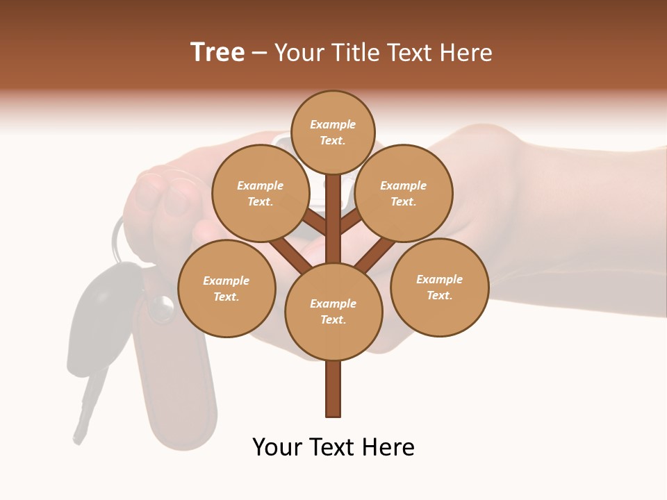 A Person Holding A Car Key In Their Hand PowerPoint Template