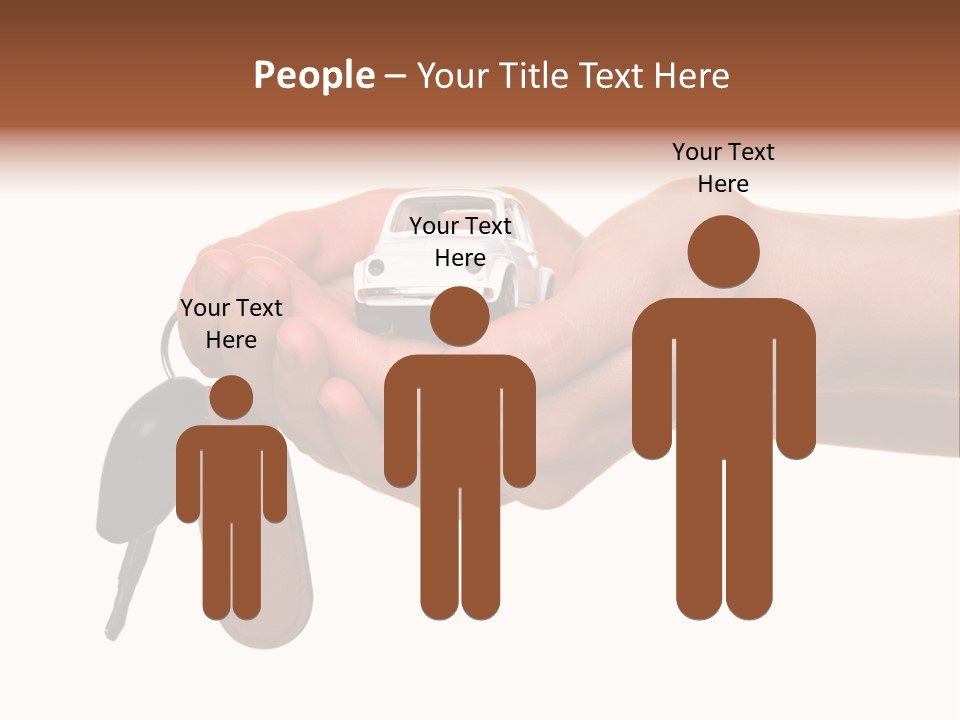 A Person Holding A Car Key In Their Hand PowerPoint Template