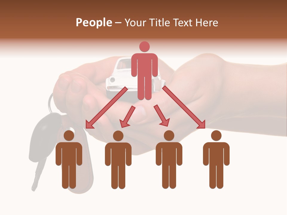 A Person Holding A Car Key In Their Hand PowerPoint Template