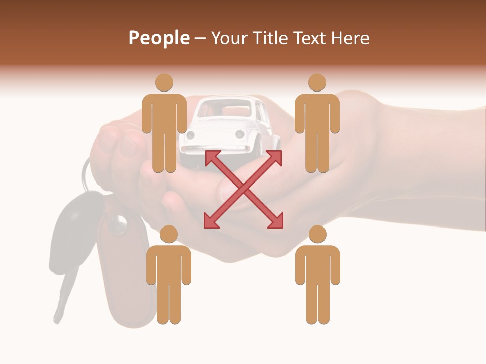 A Person Holding A Car Key In Their Hand PowerPoint Template