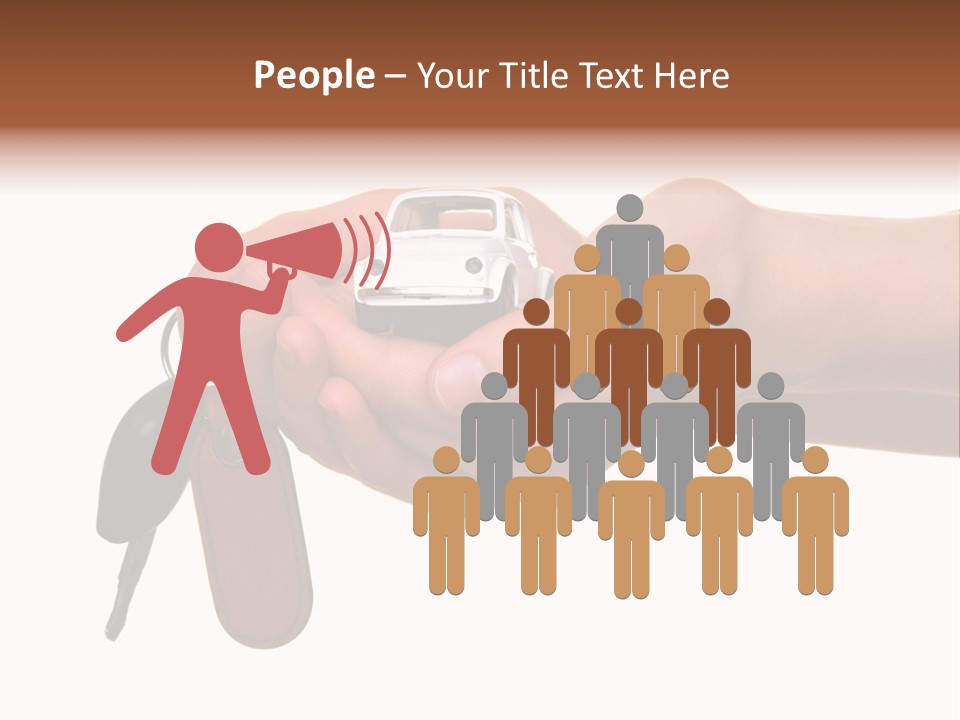 A Person Holding A Car Key In Their Hand PowerPoint Template