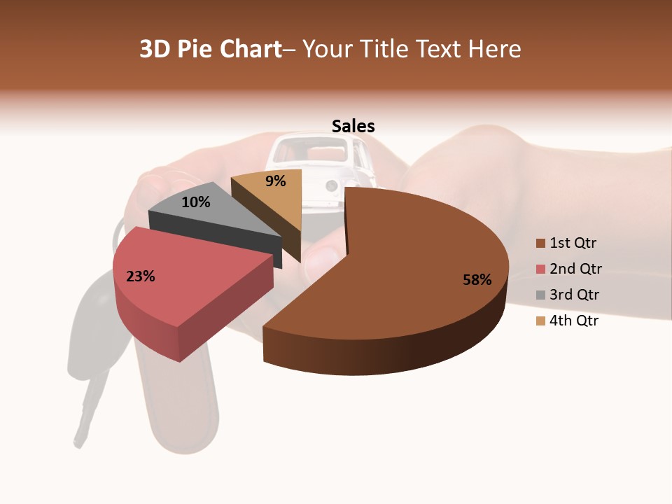 A Person Holding A Car Key In Their Hand PowerPoint Template