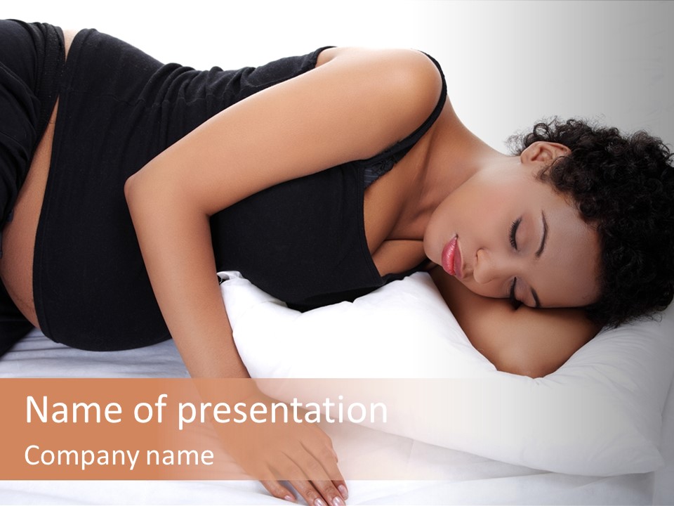 Tranquil Prenatal Belly PowerPoint Template