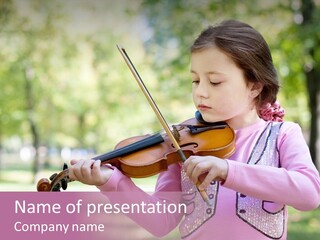 Pretty Viola Face PowerPoint Template