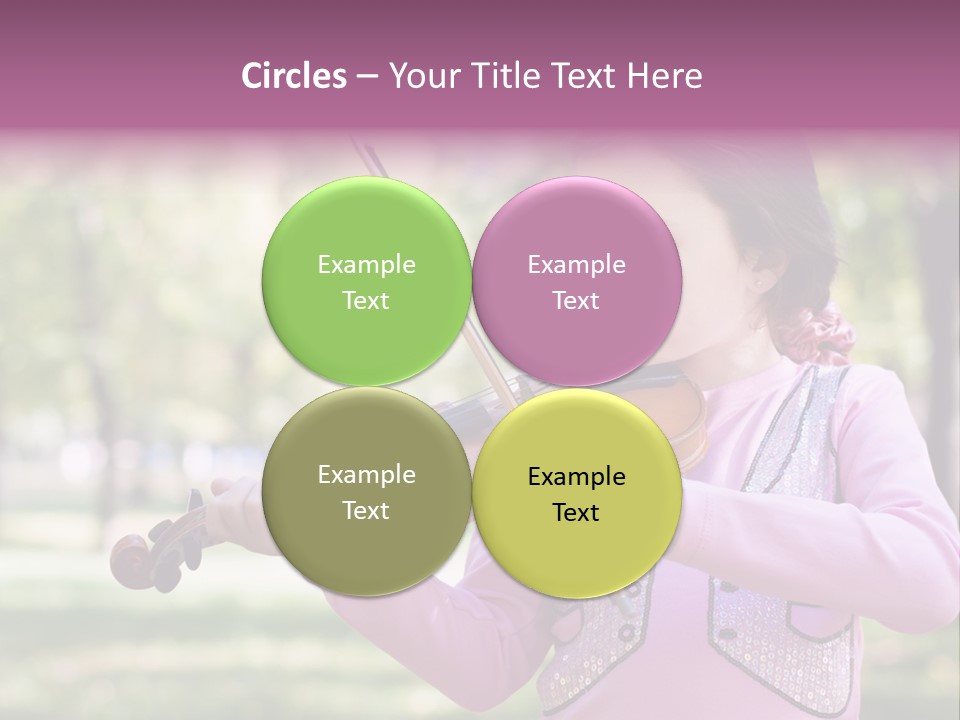 Pretty Viola Face PowerPoint Template