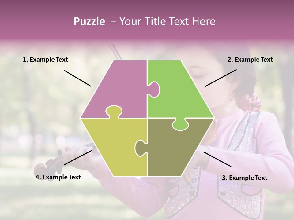 Pretty Viola Face PowerPoint Template