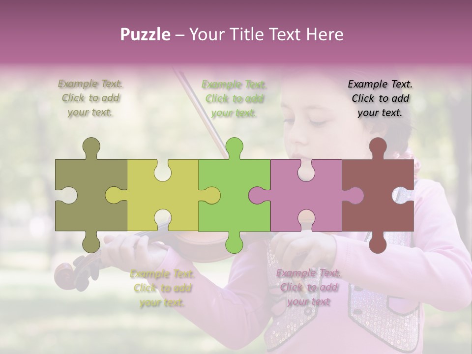 Pretty Viola Face PowerPoint Template