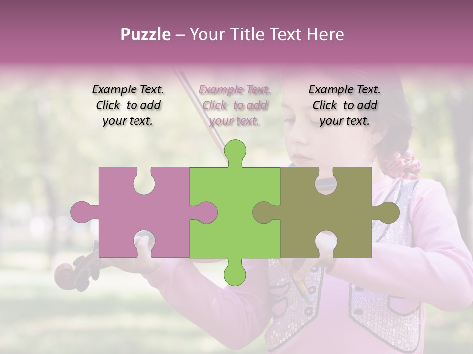 Pretty Viola Face PowerPoint Template