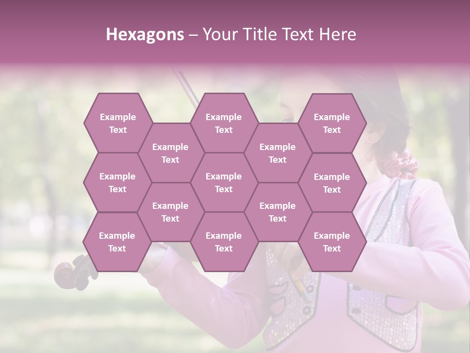 Pretty Viola Face PowerPoint Template