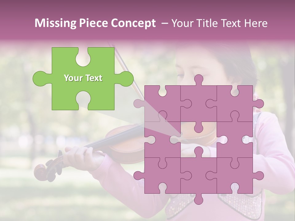 Pretty Viola Face PowerPoint Template