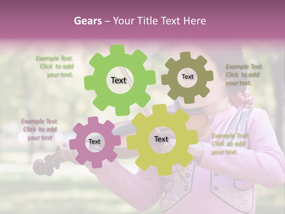 Pretty Viola Face PowerPoint Template