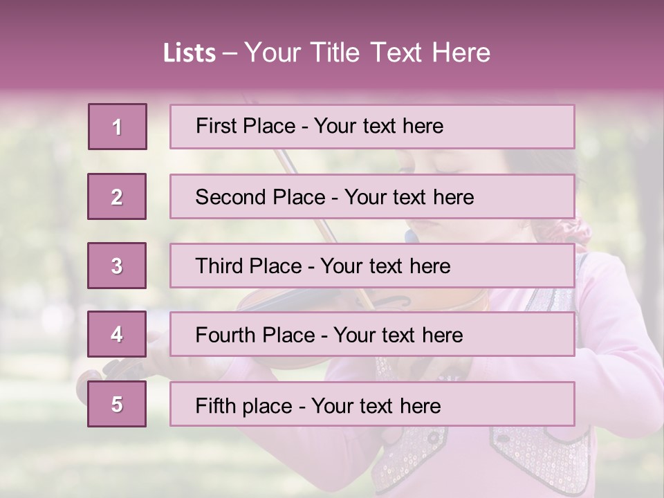 Pretty Viola Face PowerPoint Template