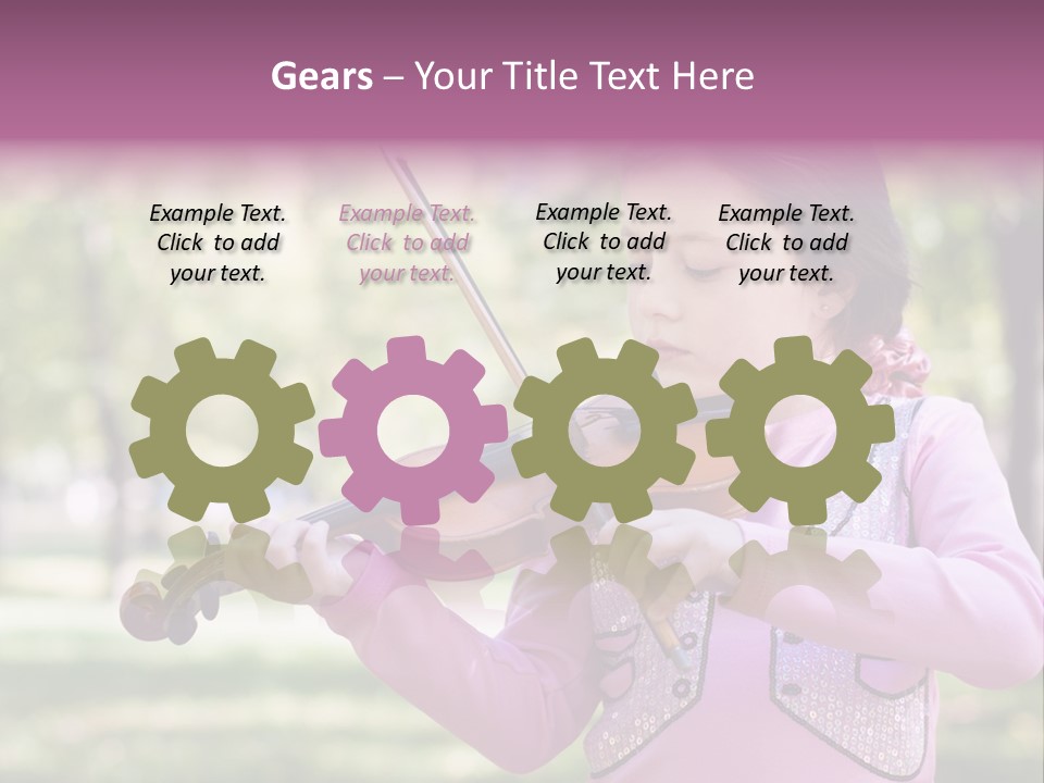 Pretty Viola Face PowerPoint Template