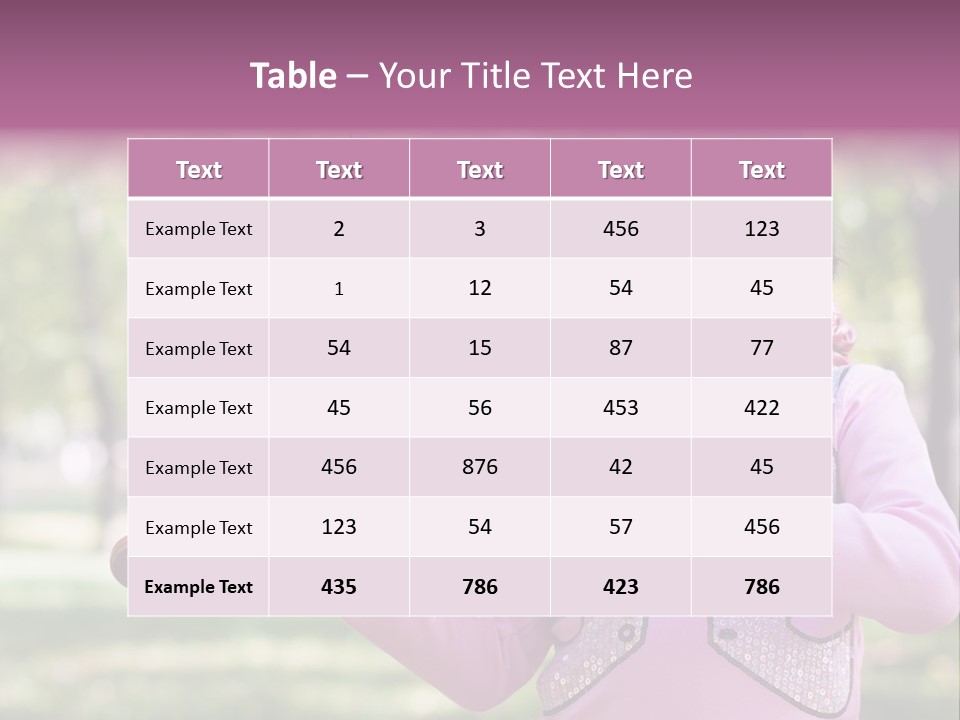 Pretty Viola Face PowerPoint Template