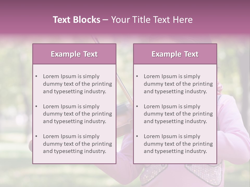Pretty Viola Face PowerPoint Template