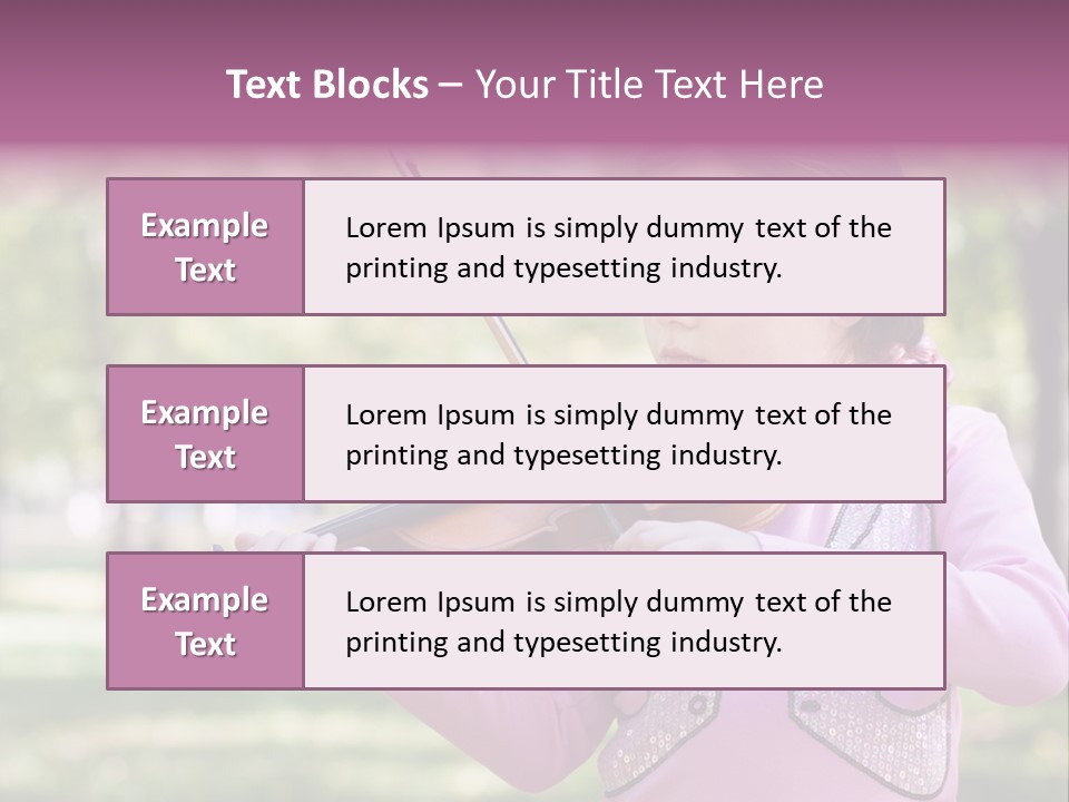 Pretty Viola Face PowerPoint Template