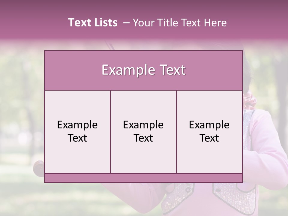 Pretty Viola Face PowerPoint Template