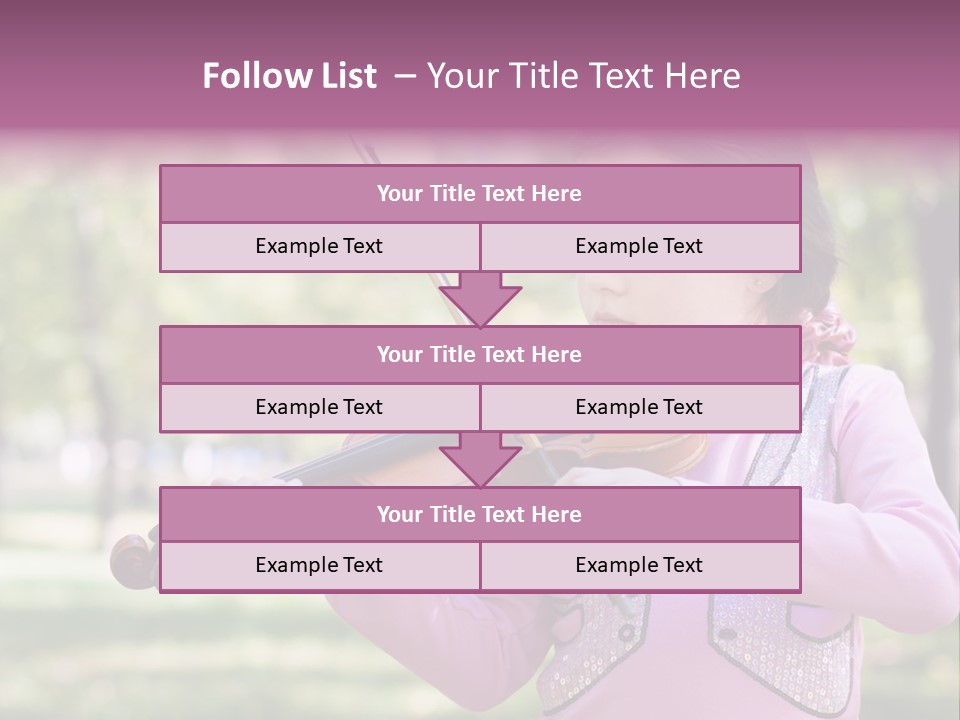 Pretty Viola Face PowerPoint Template