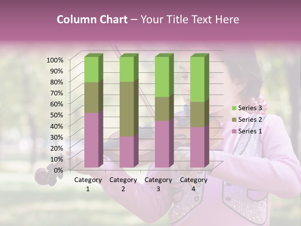 Pretty Viola Face PowerPoint Template