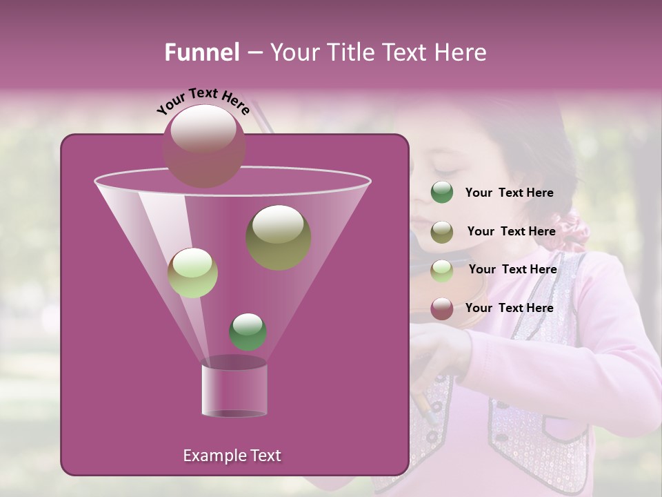 Pretty Viola Face PowerPoint Template