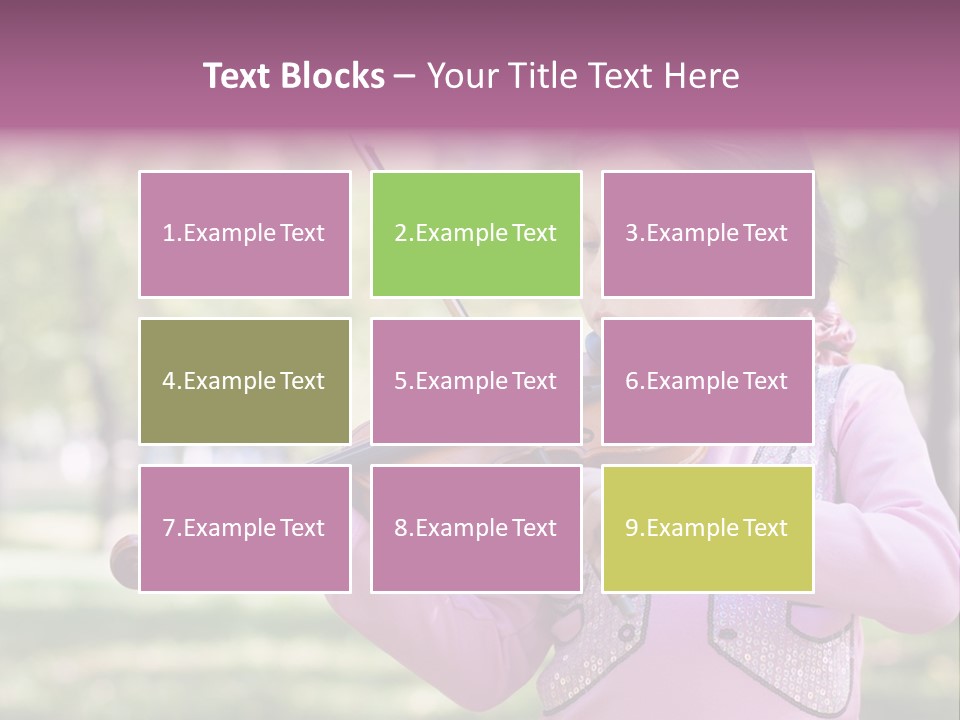 Pretty Viola Face PowerPoint Template