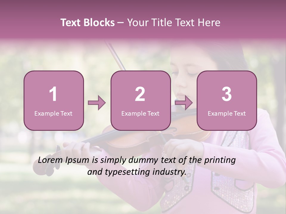 Pretty Viola Face PowerPoint Template