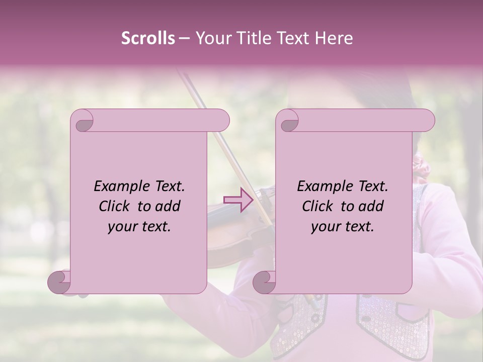 Pretty Viola Face PowerPoint Template
