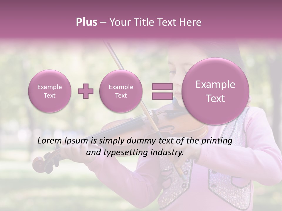 Pretty Viola Face PowerPoint Template
