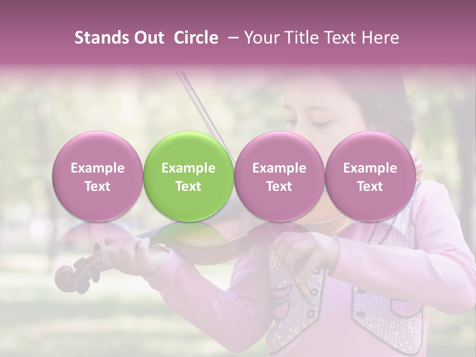 Pretty Viola Face PowerPoint Template
