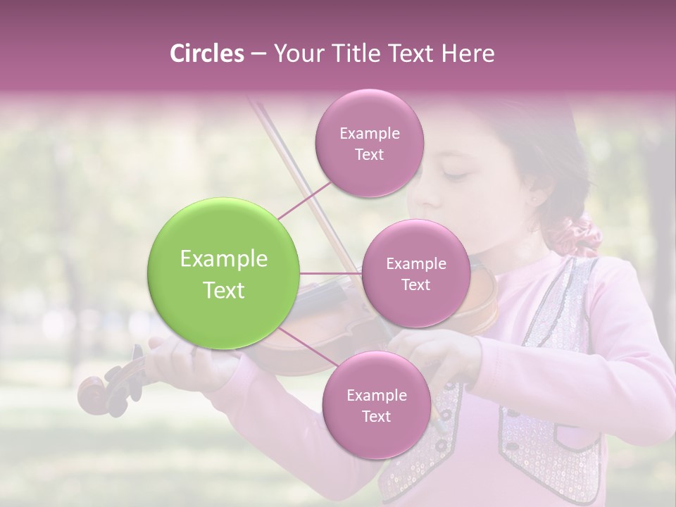 Pretty Viola Face PowerPoint Template