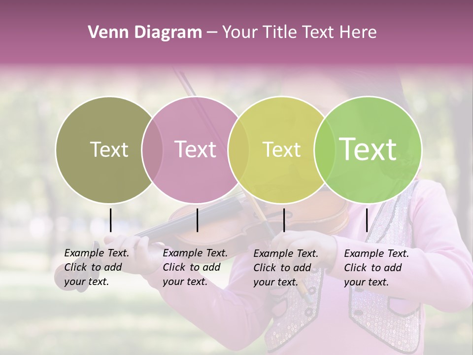 Pretty Viola Face PowerPoint Template